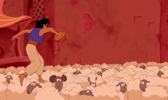 Disney animals aladdin sheep snack