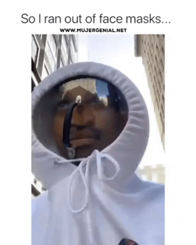 Mask lifehack in funny gifs