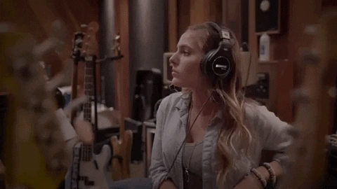 woman listening to music gif woman listening to music gif