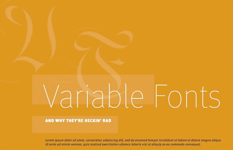 Animated variable fonts