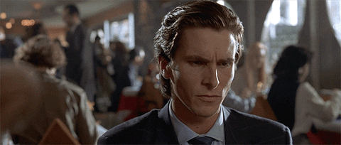 Image result for american psycho gif