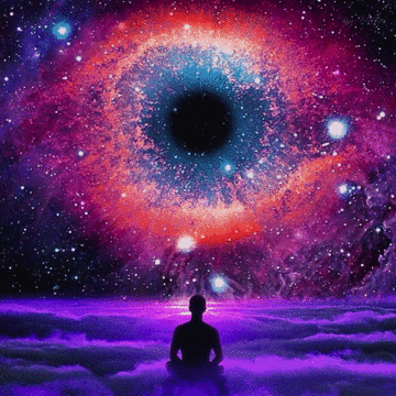 interpretation of yoga music releasing kundalini shakti and connecting you to cosmic energy which is flowing from the black whole in space that you are connected to