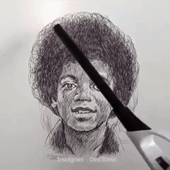 MJ disappearing ink art in random gifs