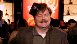 Image result for ron swanson hat dance