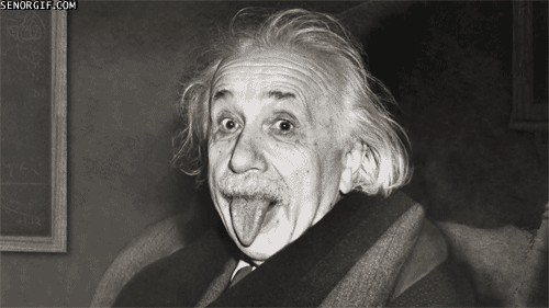 Einstein sacando la lengua
