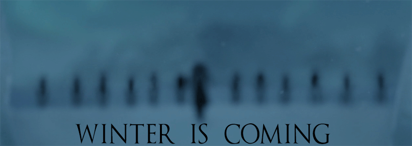 Imagen animada con el slogan "Winter is coming"