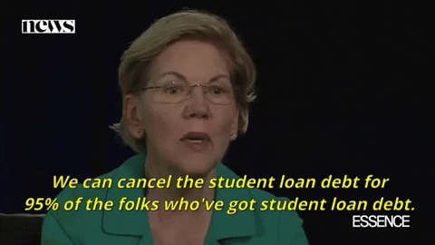 Elizabeth Warren Student Loan Debt GIF
