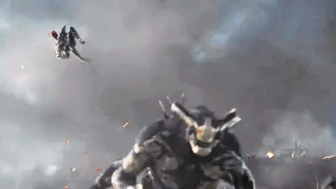 One brutal landing in Avengers Endgame GIF