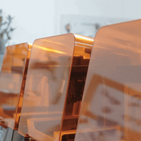 Formlabs Form 3 dental 3D printer mid-cycle