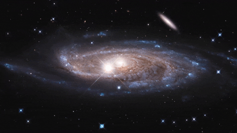 Milkyway galaxy slowly spinning clockwise.