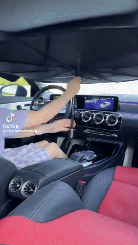 Parasol plegable para guardar en el auto