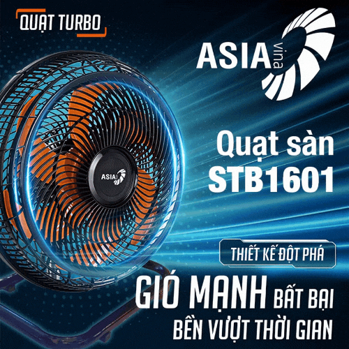 Quạt sàn asia turbo 6 cánh - bán công nghiệp - asstb1601-dv0