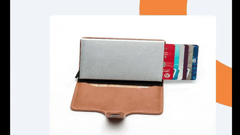 compartimento para billetes aluminio con protección RFID MAGATI Slim Wallet NAGA monedero de cuero estuche para tarjetas de crédito con compartimento para monedas cartera Cuero beige 
