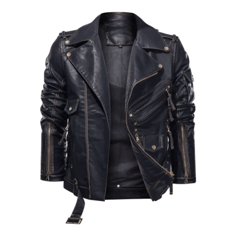 Zodiac Scorpion Motorcycle Club Leather Jacket - Poohpi Store