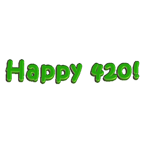 Happy 420 3D Text Sticker by Justin for iOS & Android | GIPHY