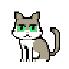 Cat Pixel Sticker by LowResolutionBoy for iOS & Android | GIPHY