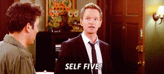 reactions how i met your mother high five barney stinson self five