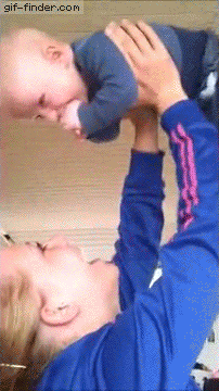 Mom baby moment in funny gifs