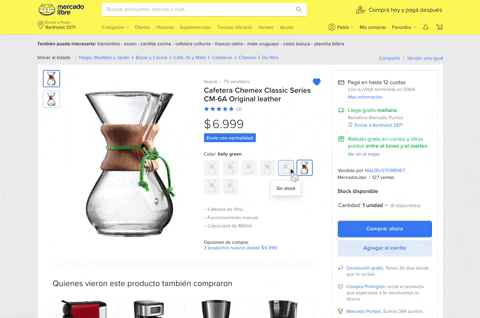 137. Product Color Selector