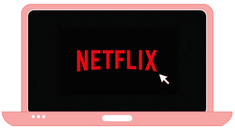 Netflix logo computadora rosa 
