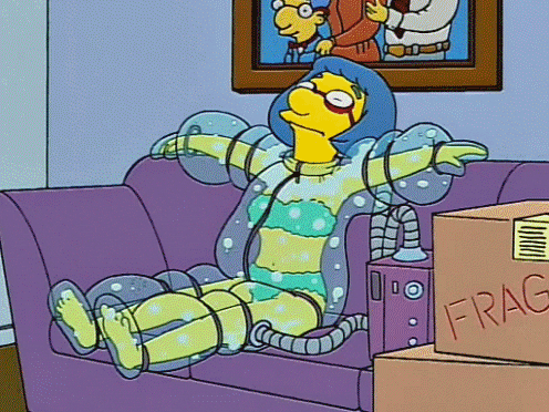 The Simpsons Chill GIF