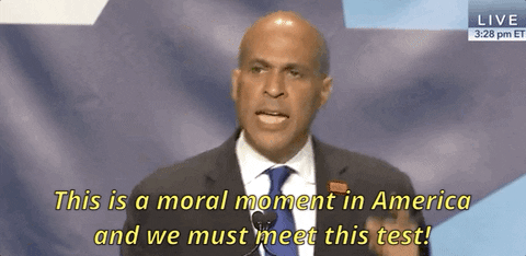Cory Booker Iowa Democratic Party Hall Of Fame Forum GIF