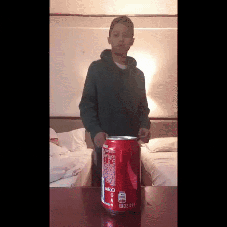 Soda can challenge is going out of hands in wtf gifs