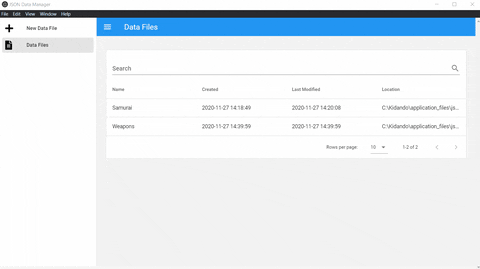 JSON Data Manager