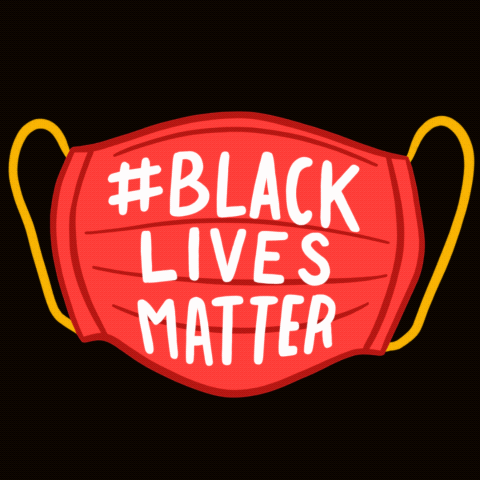 #BlackLivesMatter written on a face mask