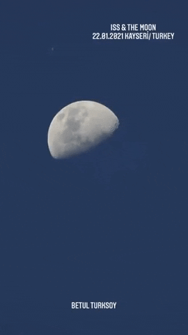 ISS and Moon in wow gifs
