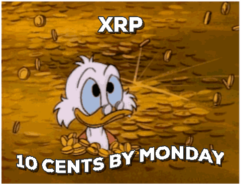 XRP Ten cents by monday from giphy