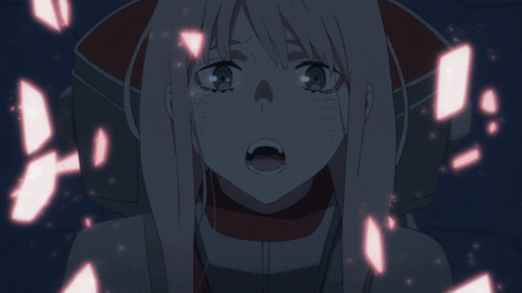 Darling in the franxx meme crying