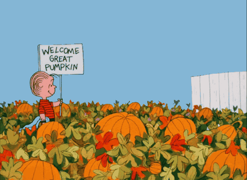 Image result for linus great pumpkin gif