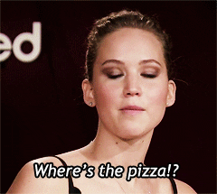  pizza jennifer lawrence hungry hunger wheres the pizza GIF