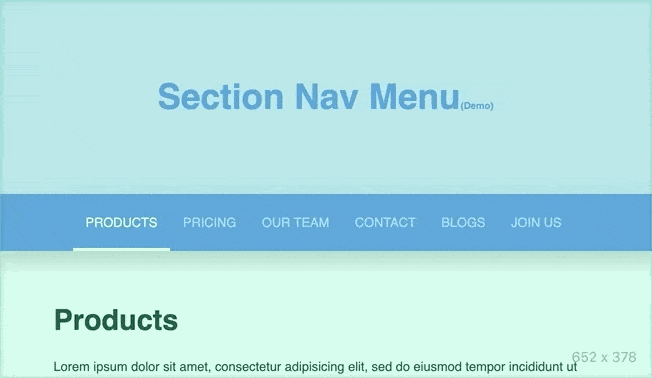 Section Navigation