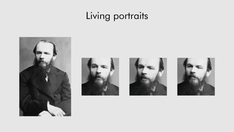 la inteligencia artificial en retratos "vivientes"