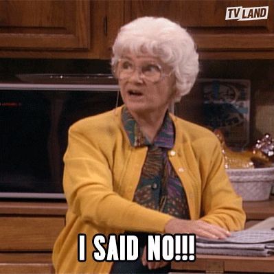 golden girls no! gif by tv land - find & share on giphy