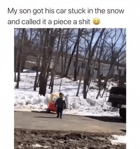 Snow problem in funny gifs
