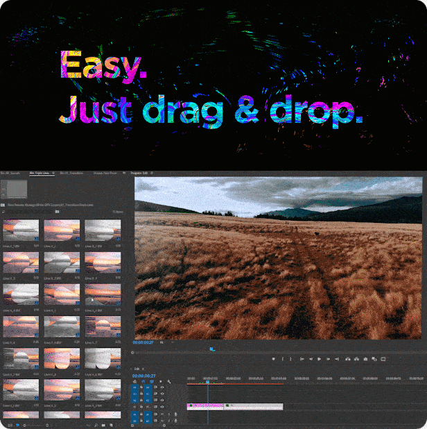 Premiere Pro FX Presets | Transitions, Titles, Effects, VHS, Sounds & More - 59