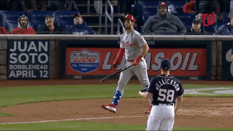 Bryce Harper bat flip after home run in Washington : r/baseball