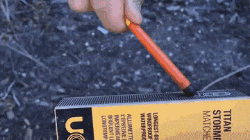Waterproof matchstick in funny gifs