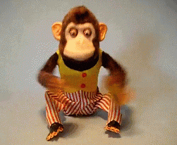 Image result for wind up monkey gif
