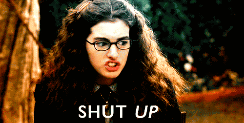 Anne Hathaway Shut Up GIF - Find & Share on GIPHY