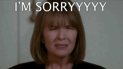 Sorry Diane Keaton GIF - Find & Share on GIPHY