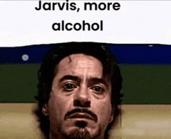 GIF jarvis more alcohol para Instagram