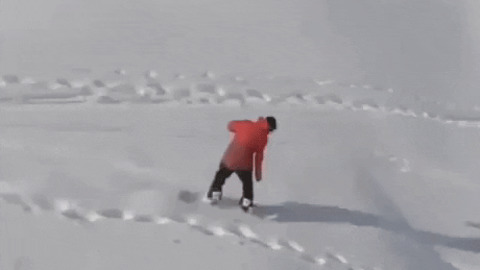 Epic snowboarding trick