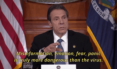gif: Misinformation, emotion, fear, panic is truly more dangerous than the virus