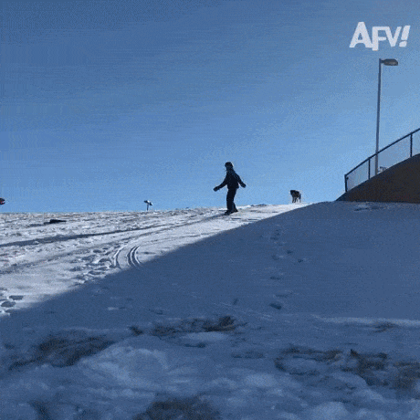 First snowboard ride in WaitForIt gifs