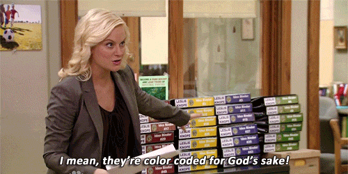 Leslie from "Parks and Rec" is keeping herself organized