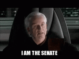 Image result for star wars i am the senate gif